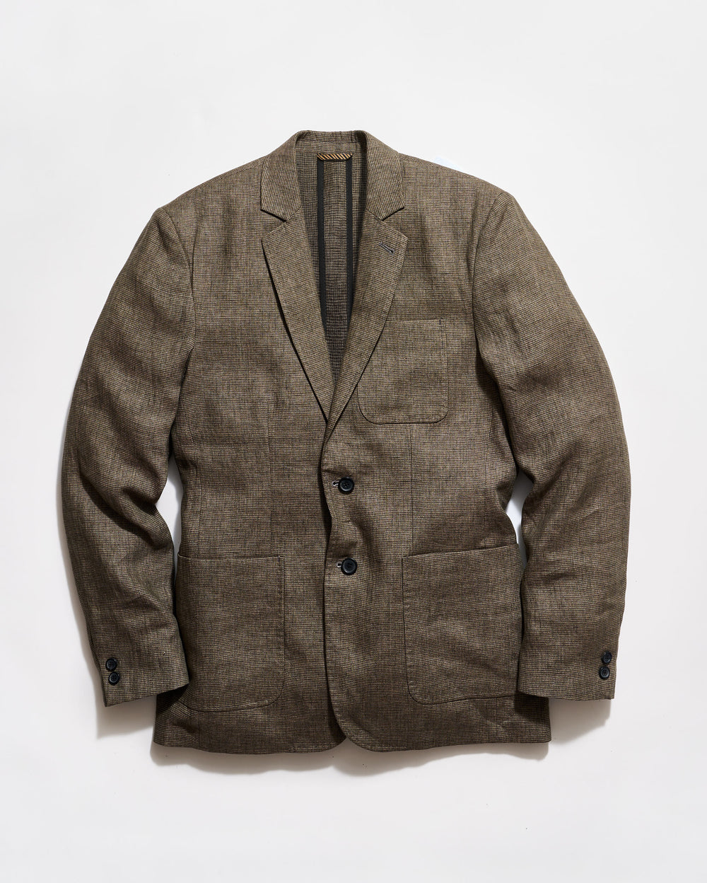 Micro Houndstooth Linen Archie Jacket