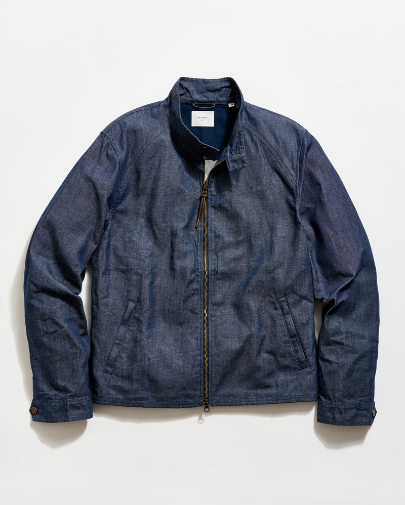 Waxed Denim Harrington Jacket