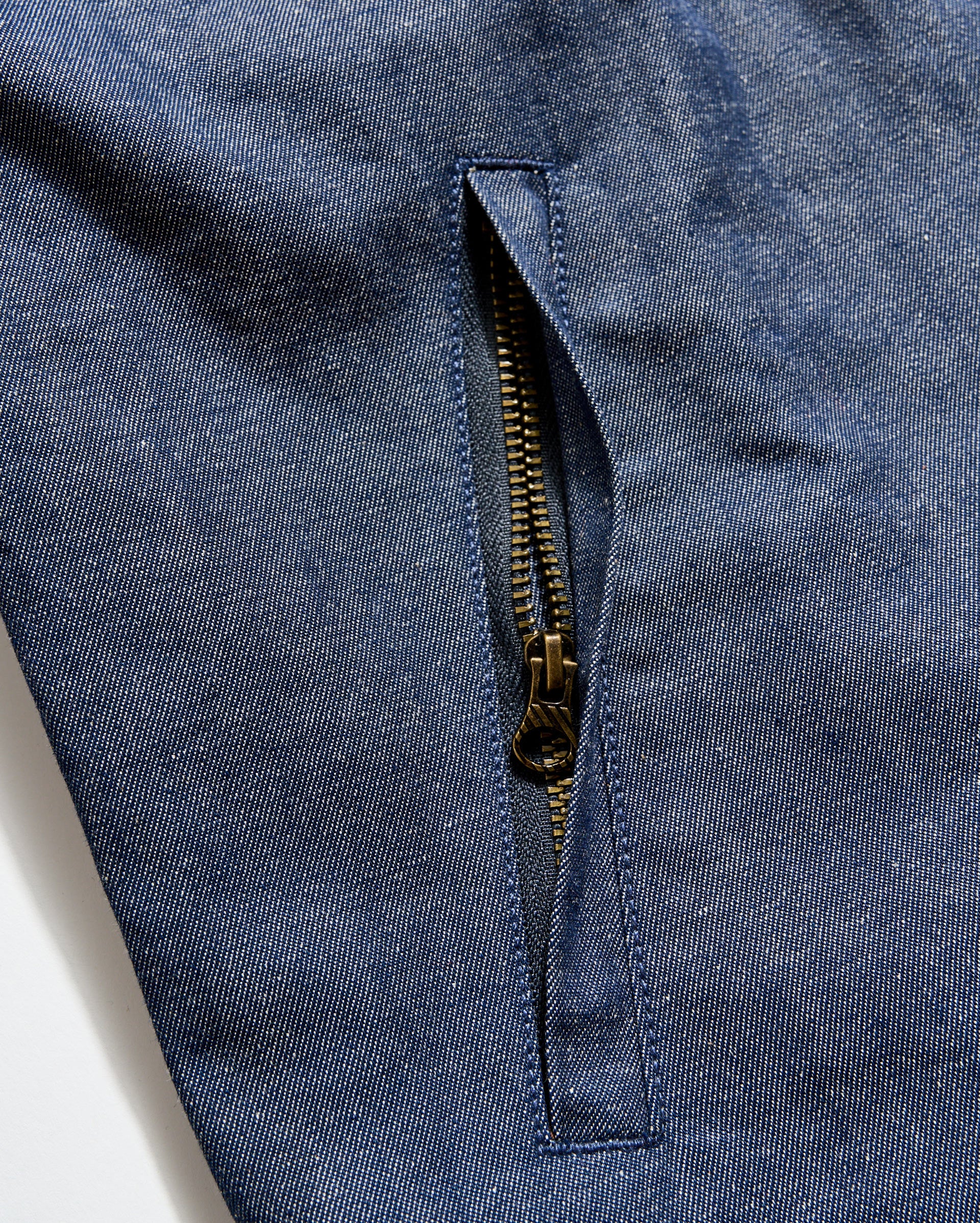 Waxed Denim Harrington Jacket