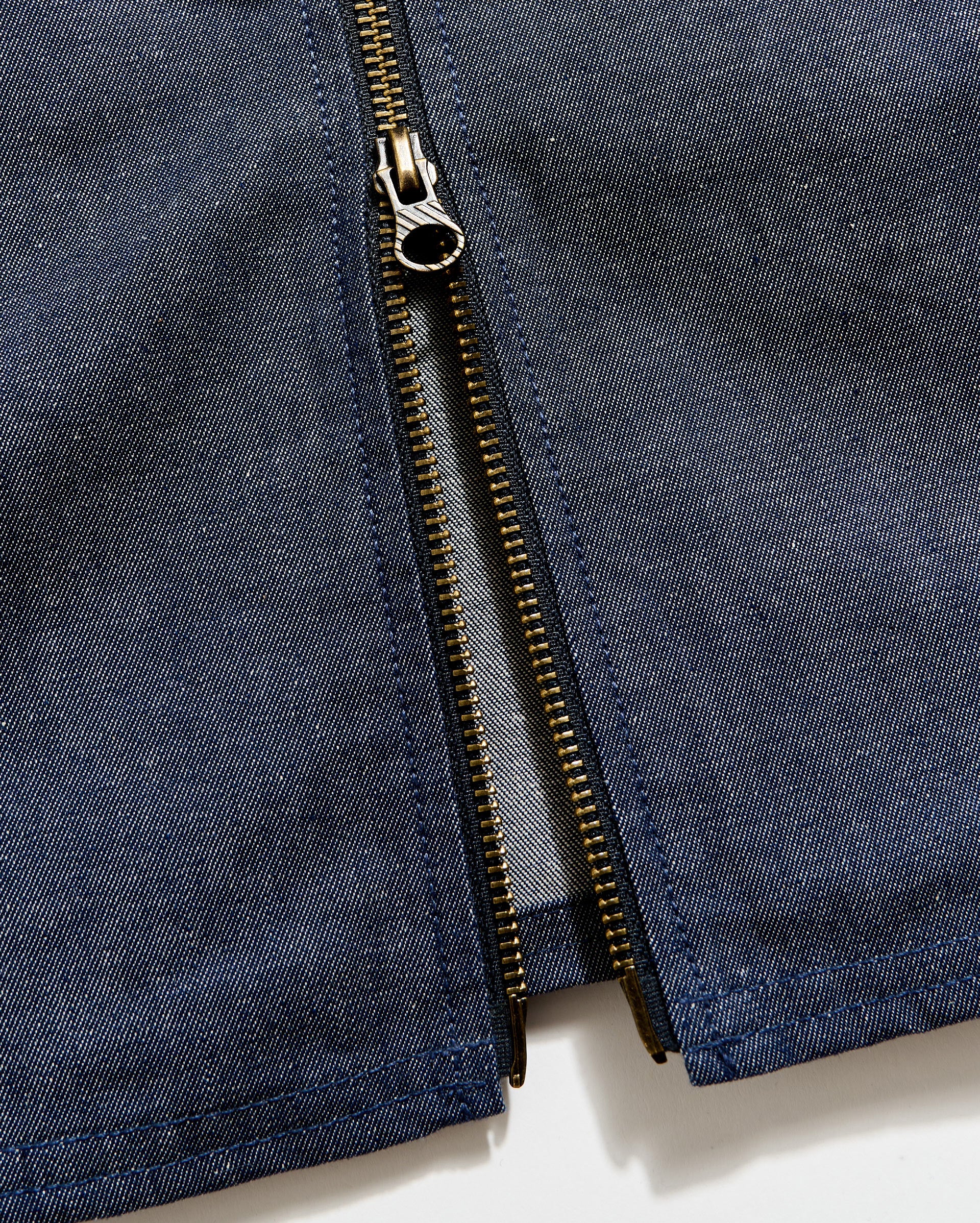 Waxed Denim Harrington Jacket