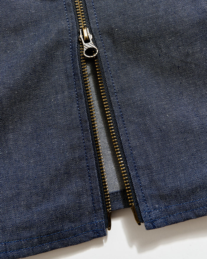 Waxed Denim Harrington Jacket