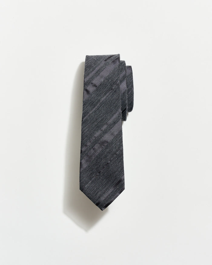 Tonal Verigated Striped Tie