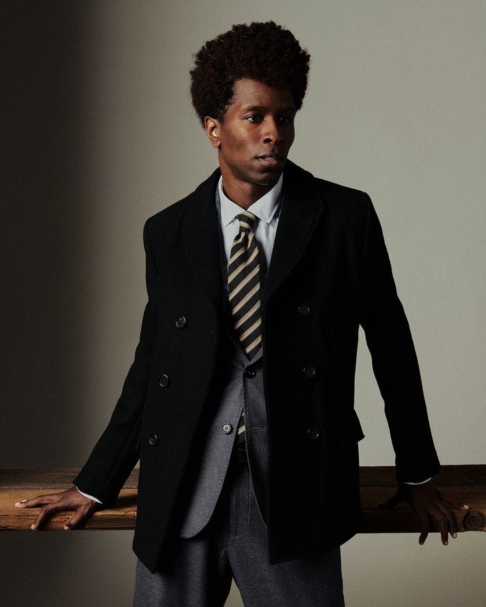 Men's Bond Peacoat in Italian Melton Wool | Billy Reid Men's Bond Peacoat in Italian Melton Wool | Billy Reid