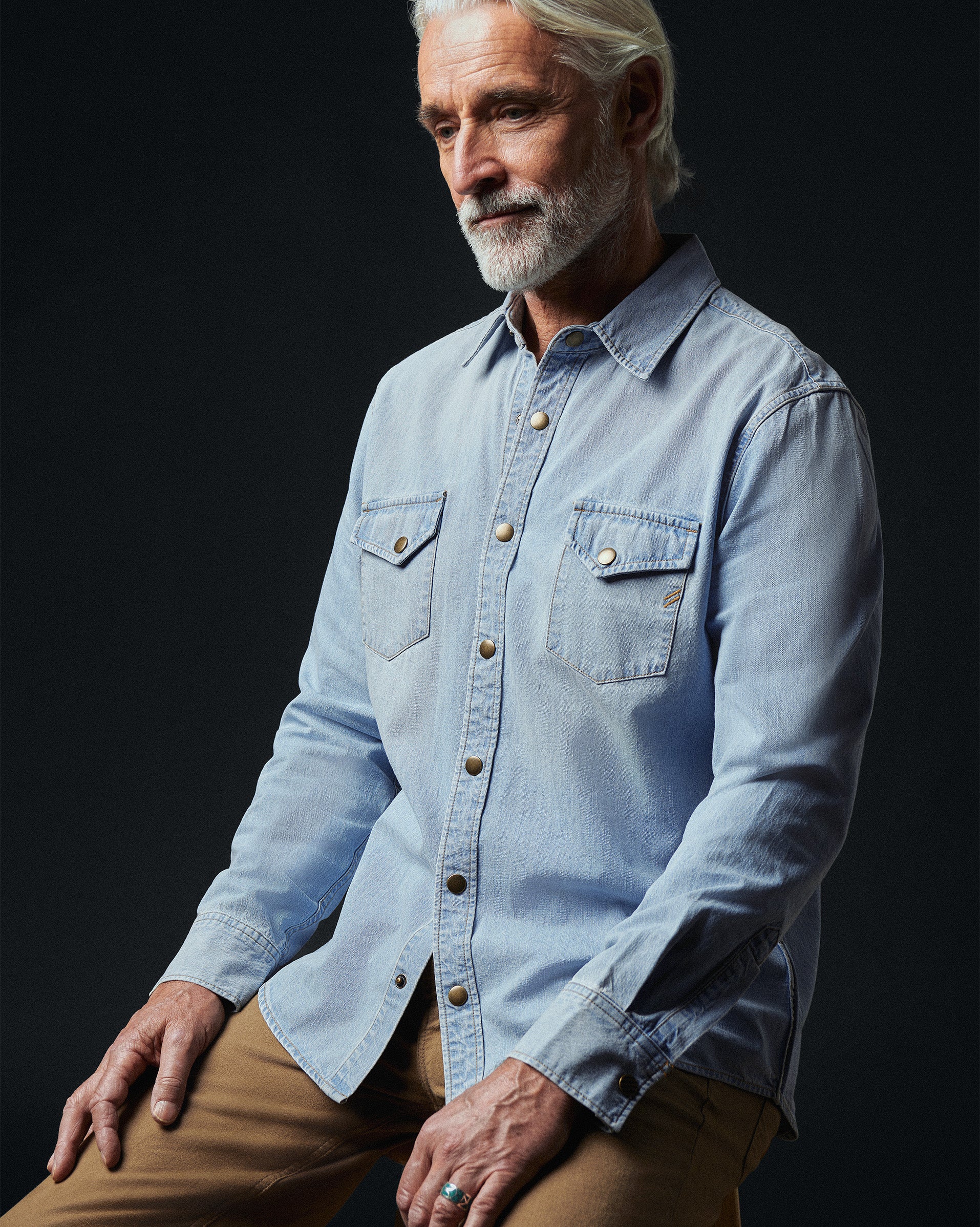 Shoals Denim Shirt - Slim Fit Cotton Denim | Billy Reid