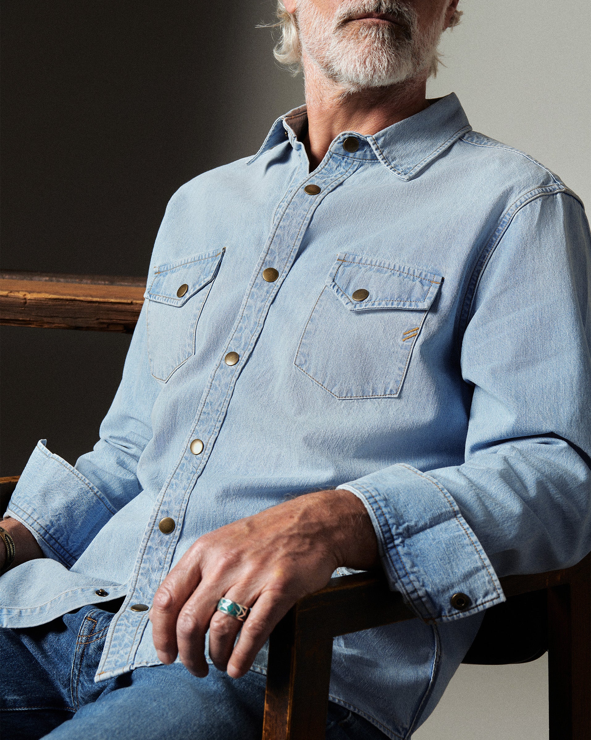Shoals Denim Shirt - Slim Fit Cotton Denim | Billy Reid