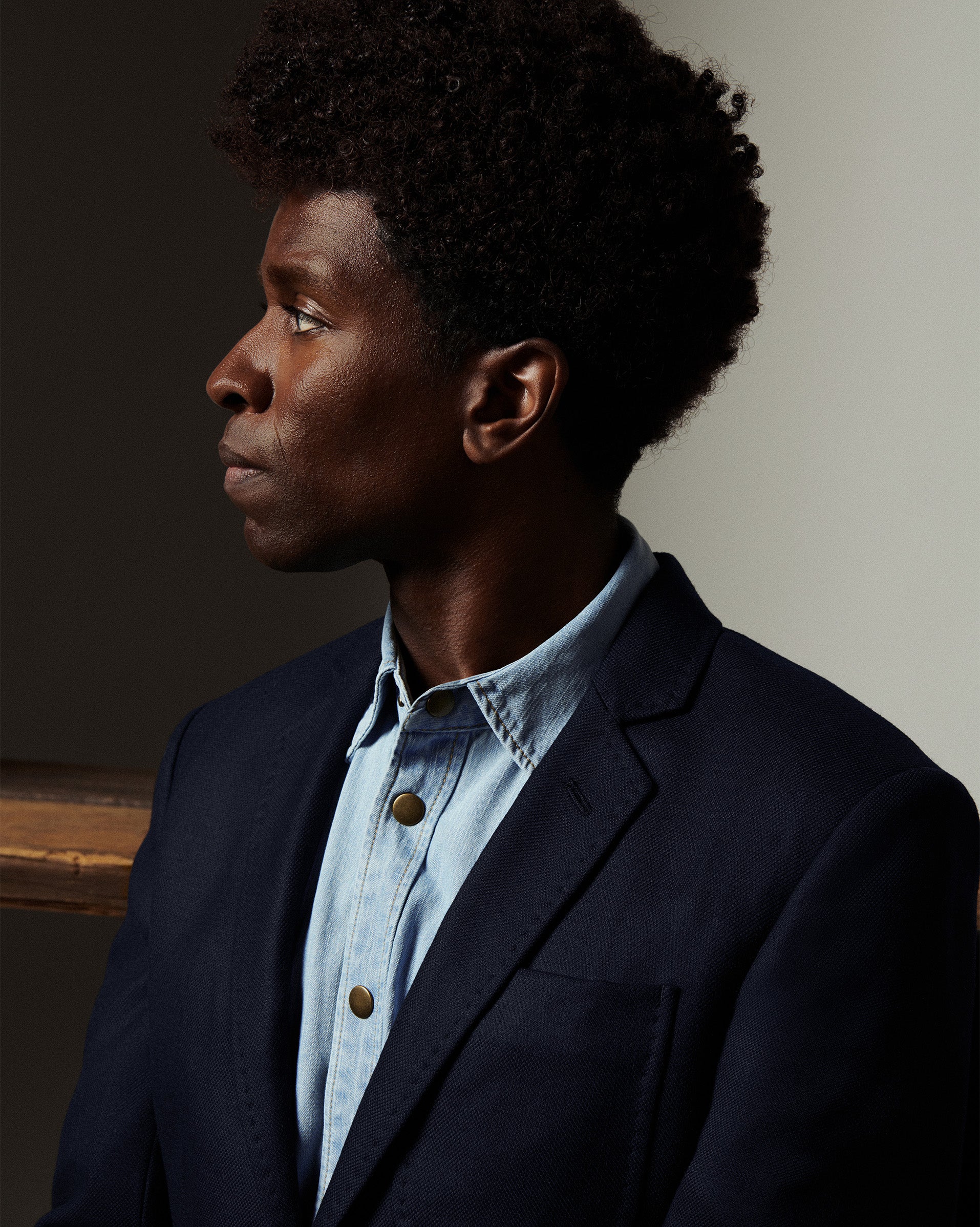 M*e様 seya. PUFFY SHIRT SILK DENIM BLOUSO Shoals Denim Shirt - Slim Fit Cotton Denim | Billy Reid