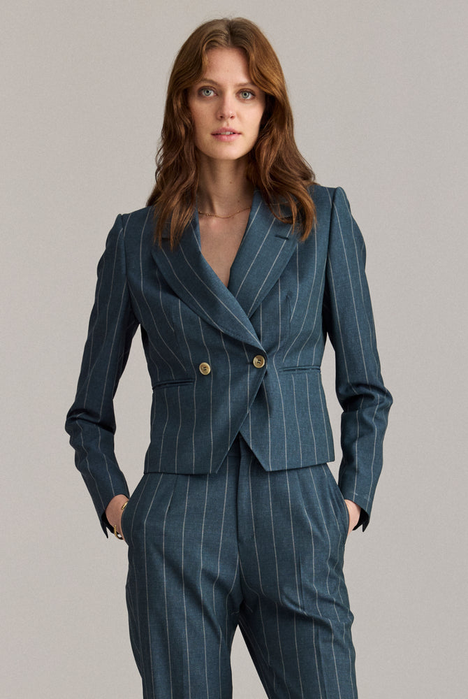 model wears custom womenswear