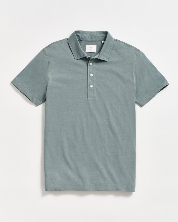 Stripe Pensacola Polo in Slate Green