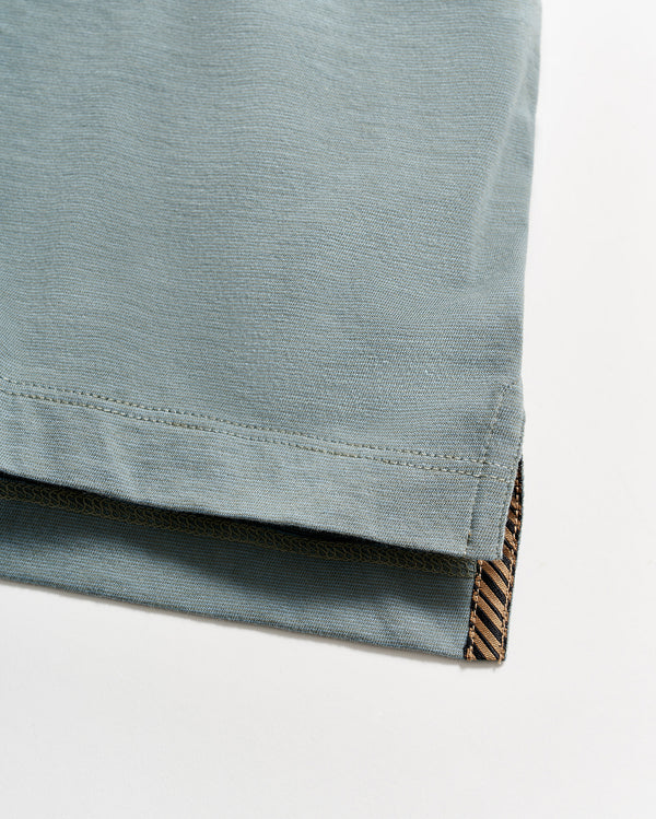 Stripe Pensacola Polo in Slate Green