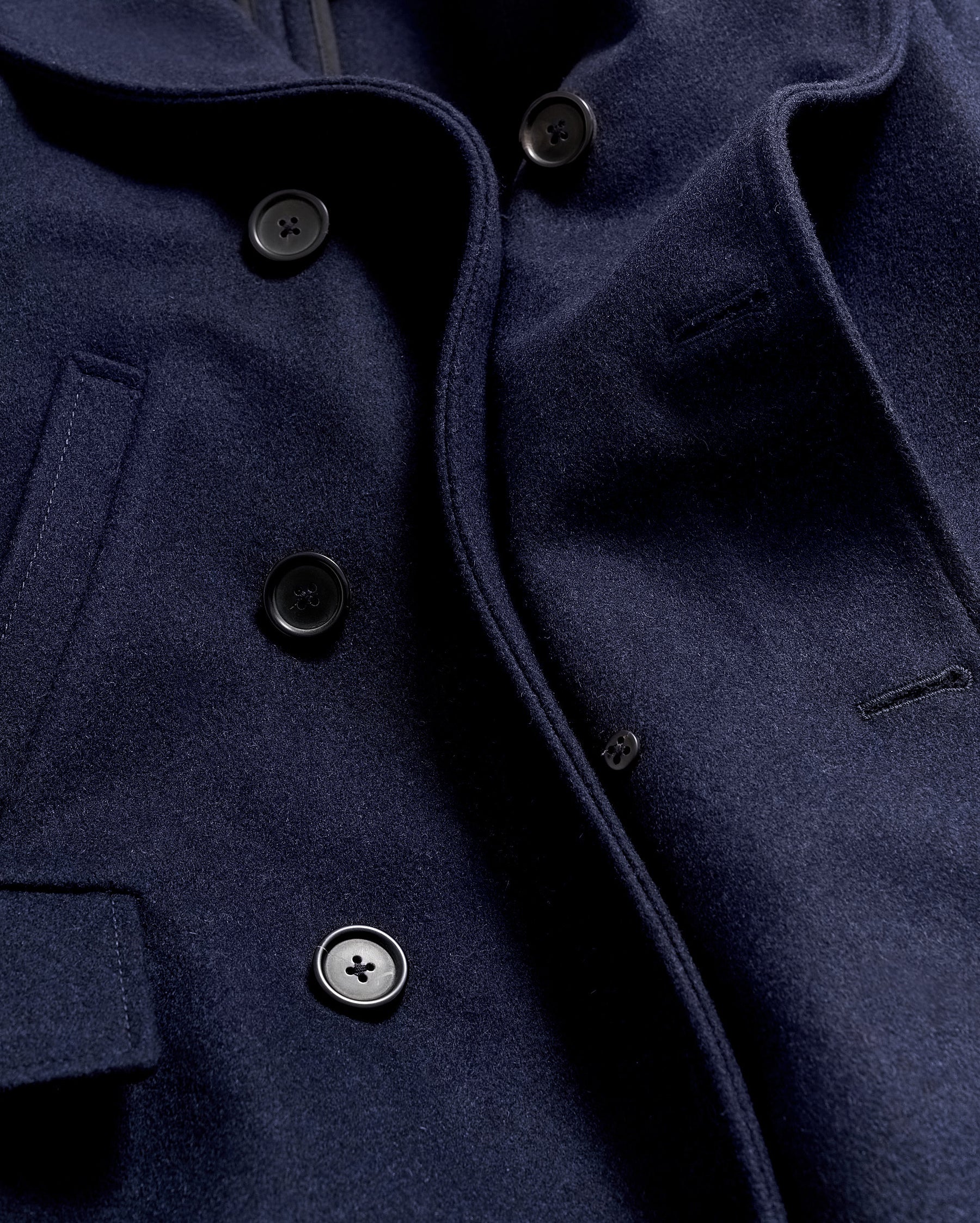 BOND PEACOAT IN NAVY Billy Reid