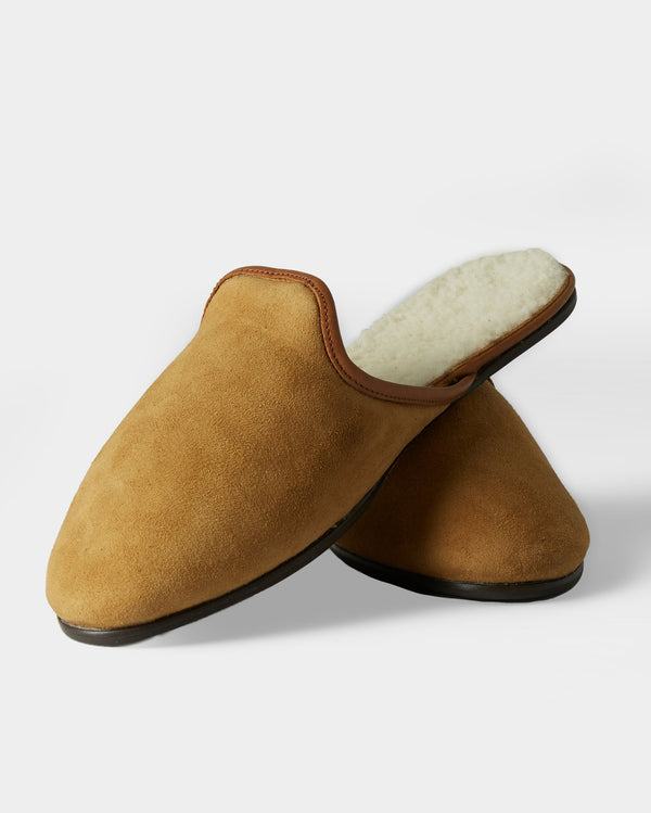 WOMENS SHEARLING LINED SLIPPERS