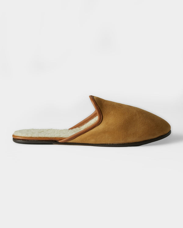 WOMENS SHEARLING LINED SLIPPERS