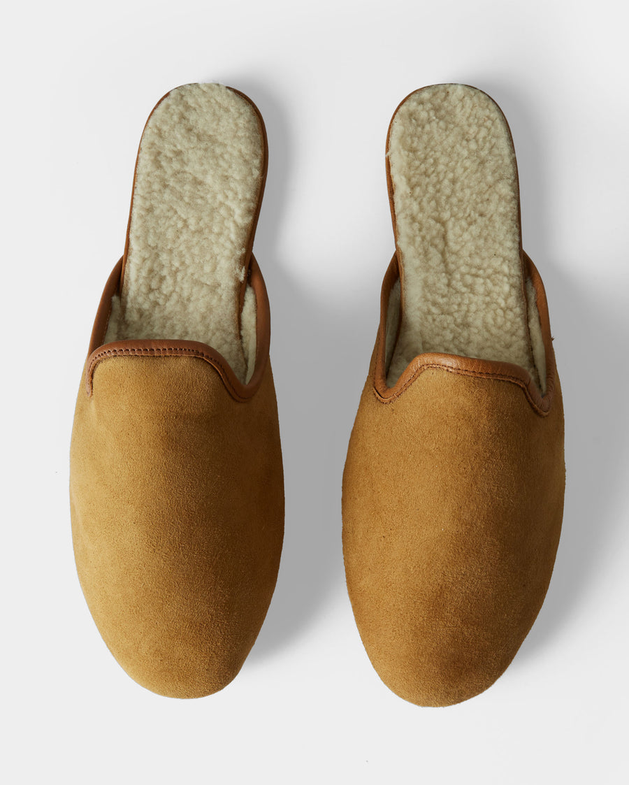 WOMENS SHEARLING LINED SLIPPERS