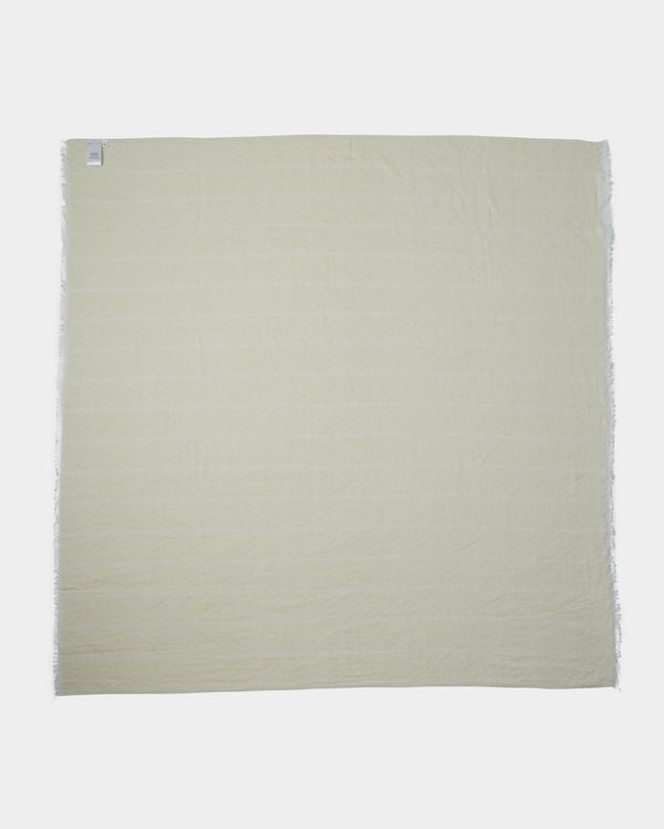 Herringbone Ribbon Blanket in Grey and Natural - back