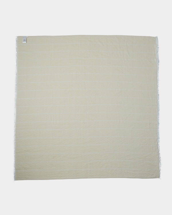 Herringbone Ribbon Blanket in Grey and Natural - back