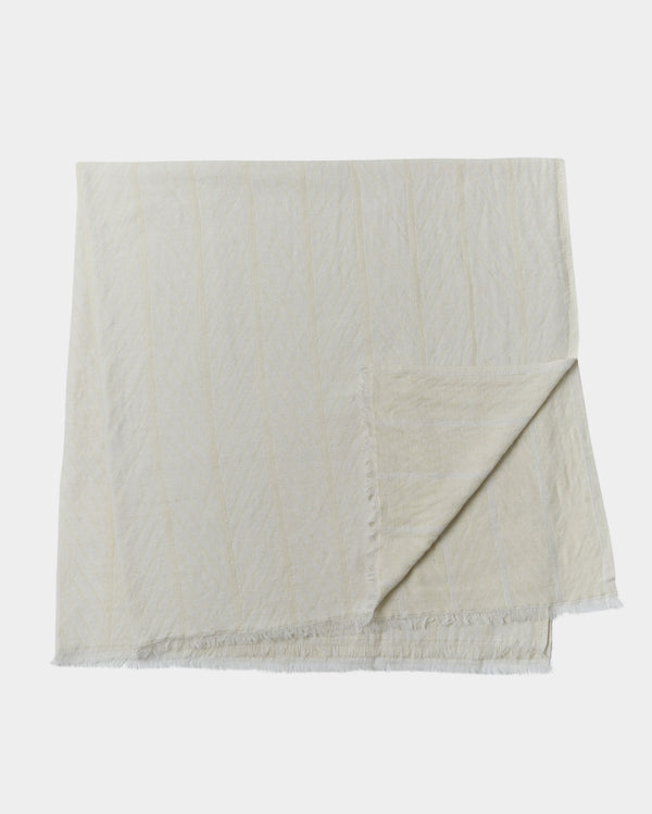 Herringbone Ribbon Blanket in Grey and Natural