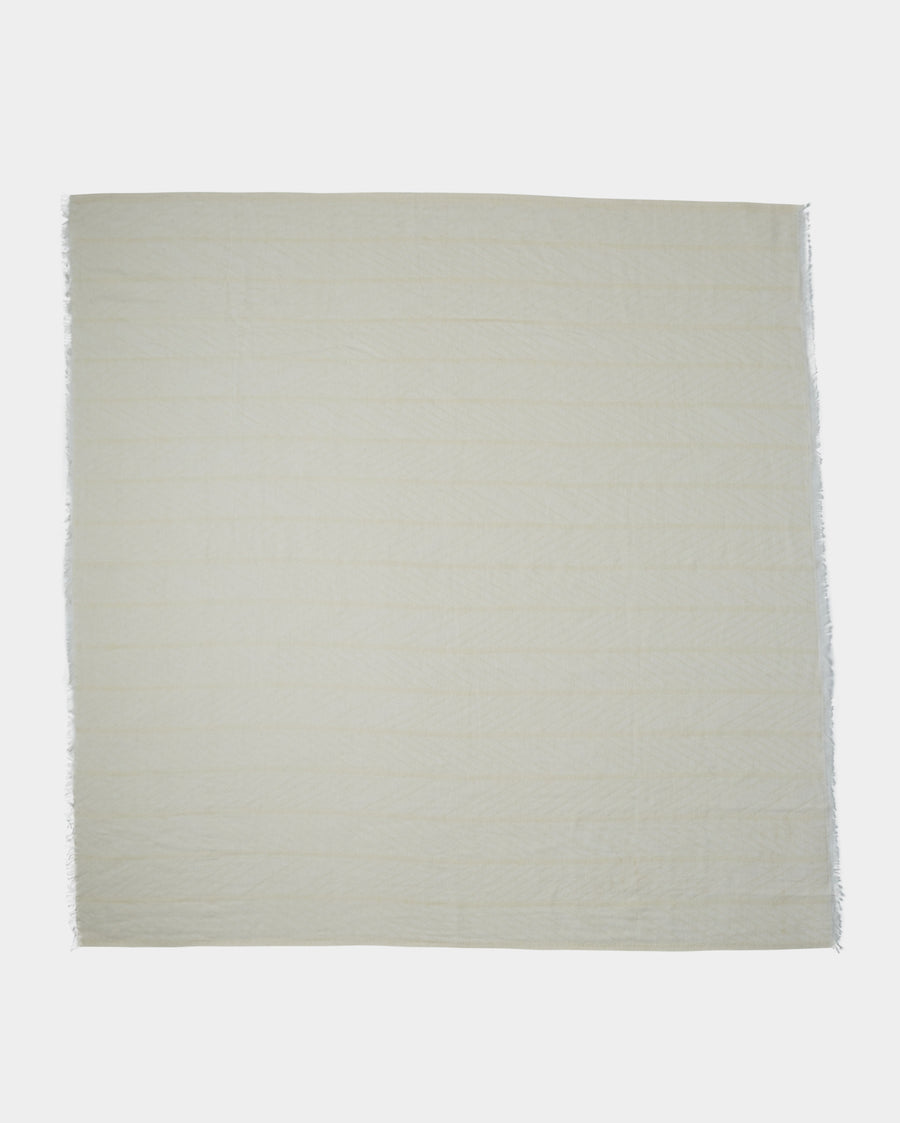 Herringbone Ribbon Blanket in Grey and Natural - front