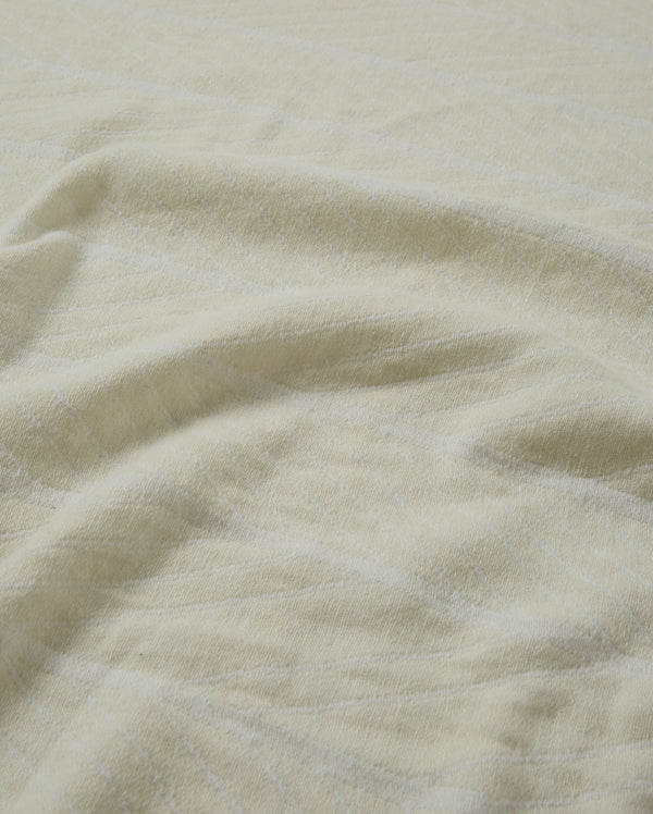 Herringbone Ribbon Blanket in Grey and Natural - detail of texture