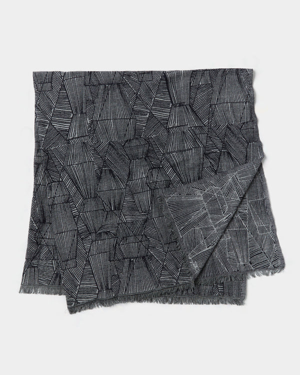 Totem Blanket in Black and Grey