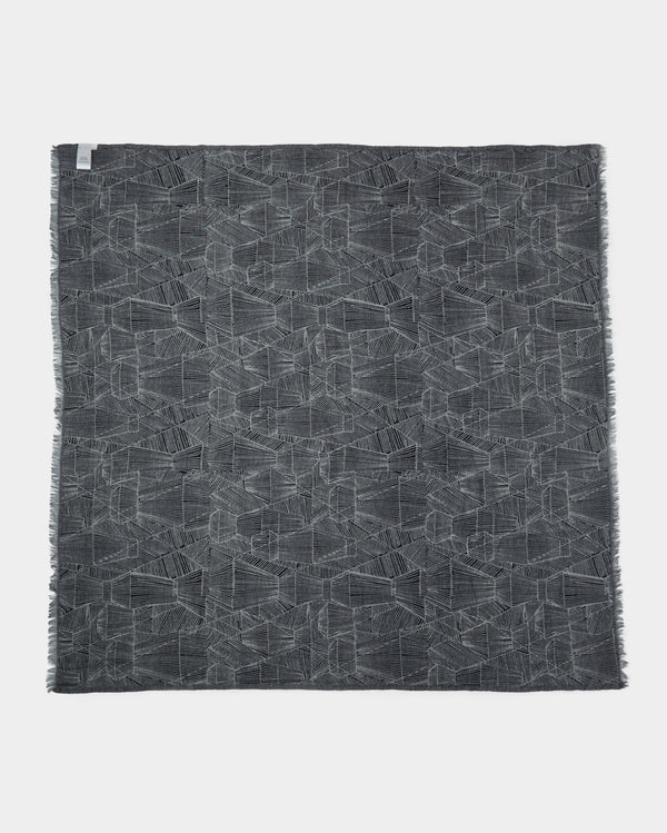 Totem Blanket in Black and Grey - back