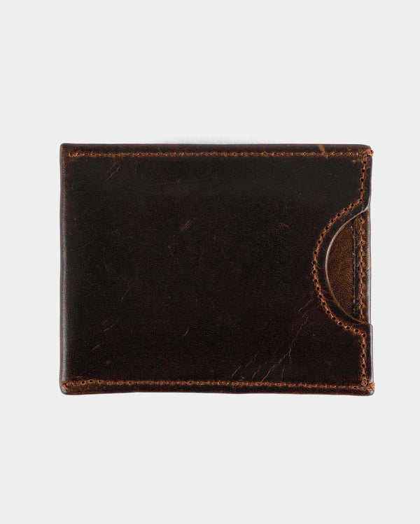 Money Clip Wallet in Brompton Brown - back