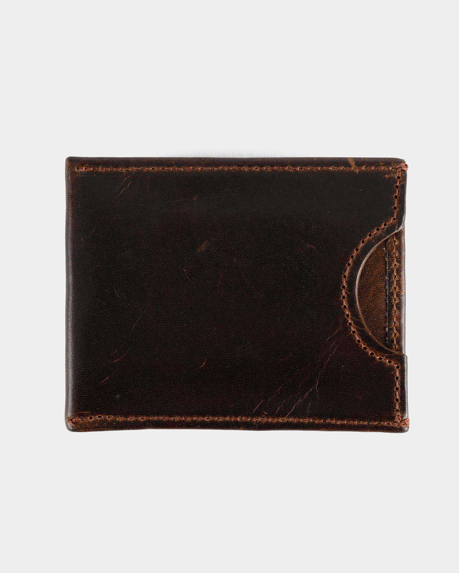 Money Clip Wallet in Brompton Brown - back