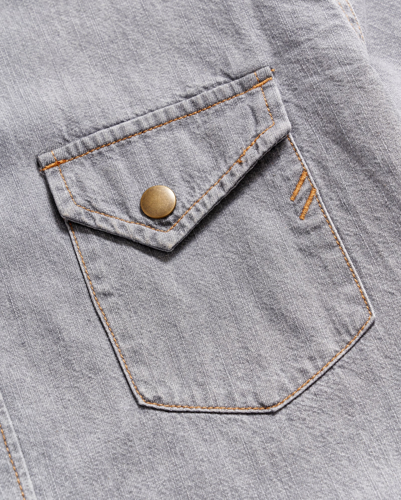 Shoals Denim Shirt in Grey Wash
