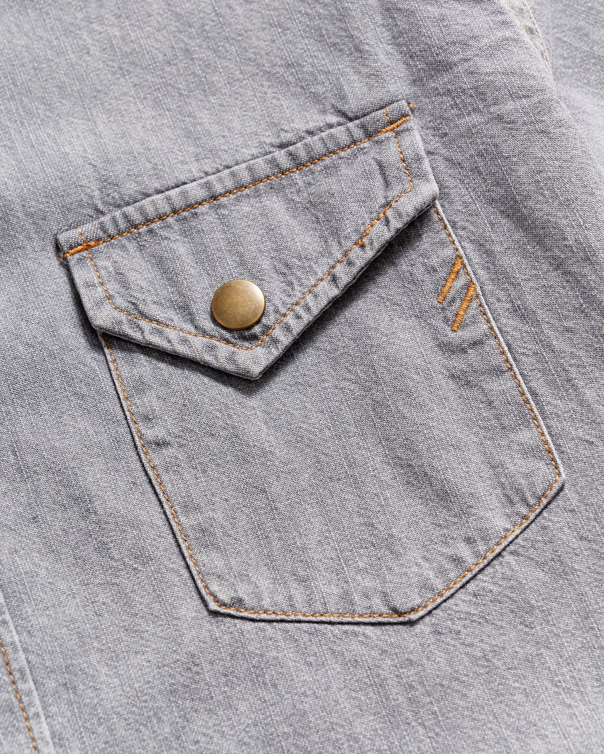 Shoals Denim Shirt in Grey Wash