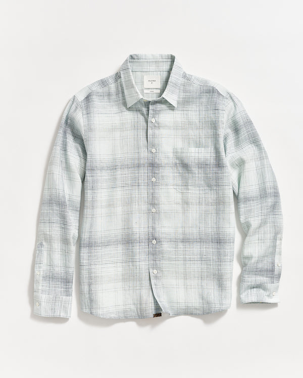 Tuscumbia Shirt in Limestone-Slate plaid