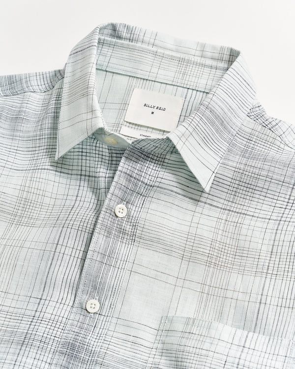 Tuscumbia Shirt in Limestone-Slate plaid