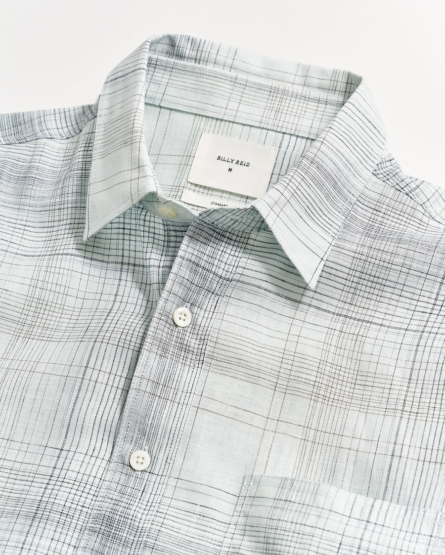 Tuscumbia Shirt in Limestone-Slate plaid