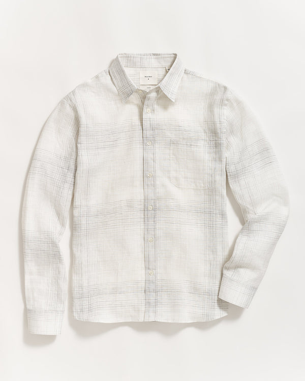 Tuscumbia Shirt in White/Grey plaid