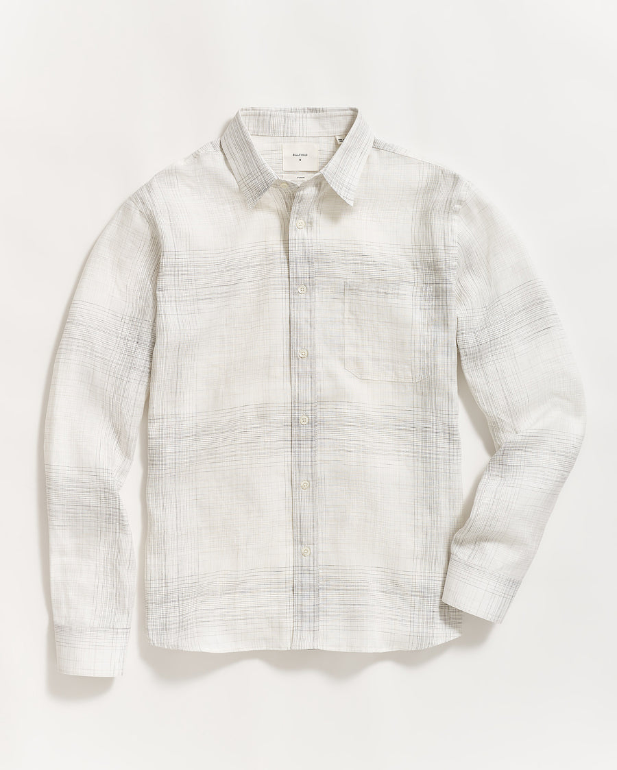 Tuscumbia Shirt in White/Grey plaid