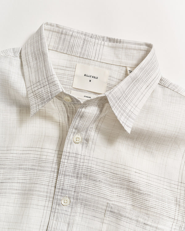 Tuscumbia Shirt in White/Grey plaid