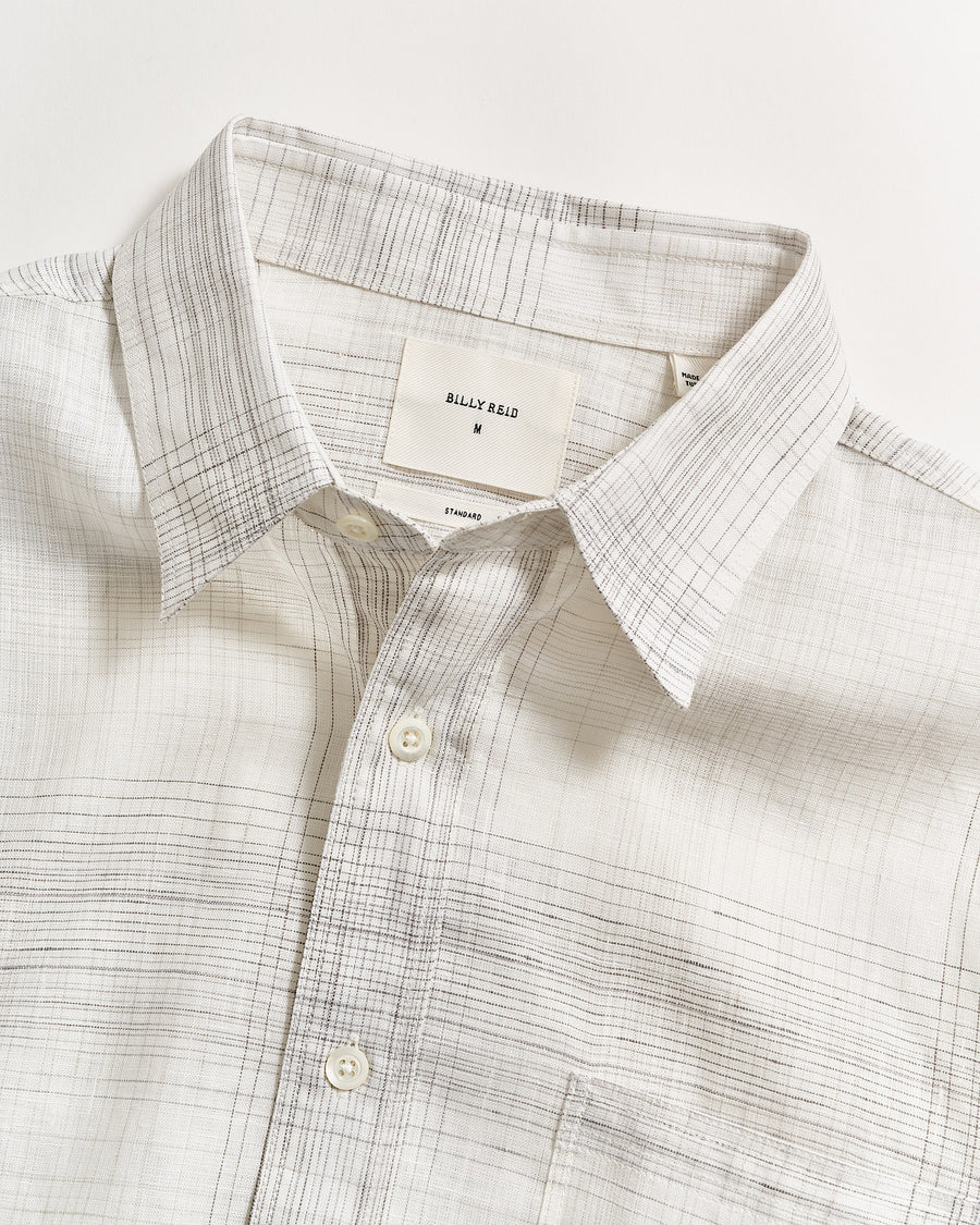 Tuscumbia Shirt in White/Grey plaid