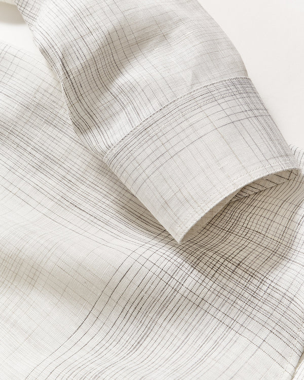 Tuscumbia Shirt in White/Grey plaid
