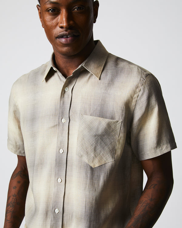 Short Sleeve Tuscumbia Shirt in Oyster Grey