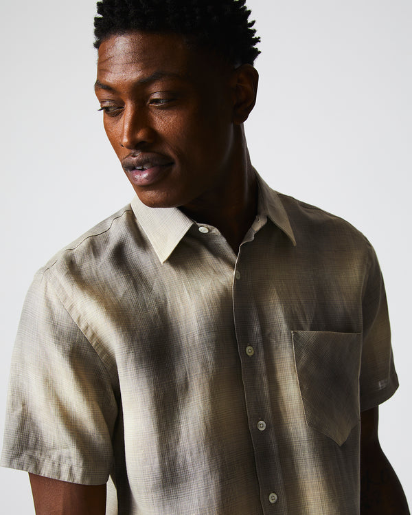 Short Sleeve Tuscumbia Shirt in Oyster Grey