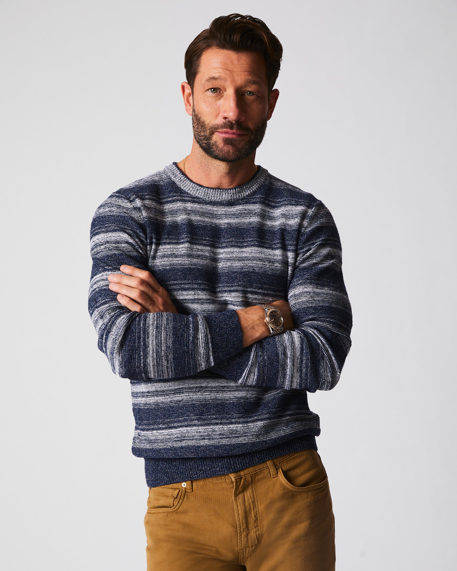 GRADIENT STRIPE CREW NECK Billy Reid