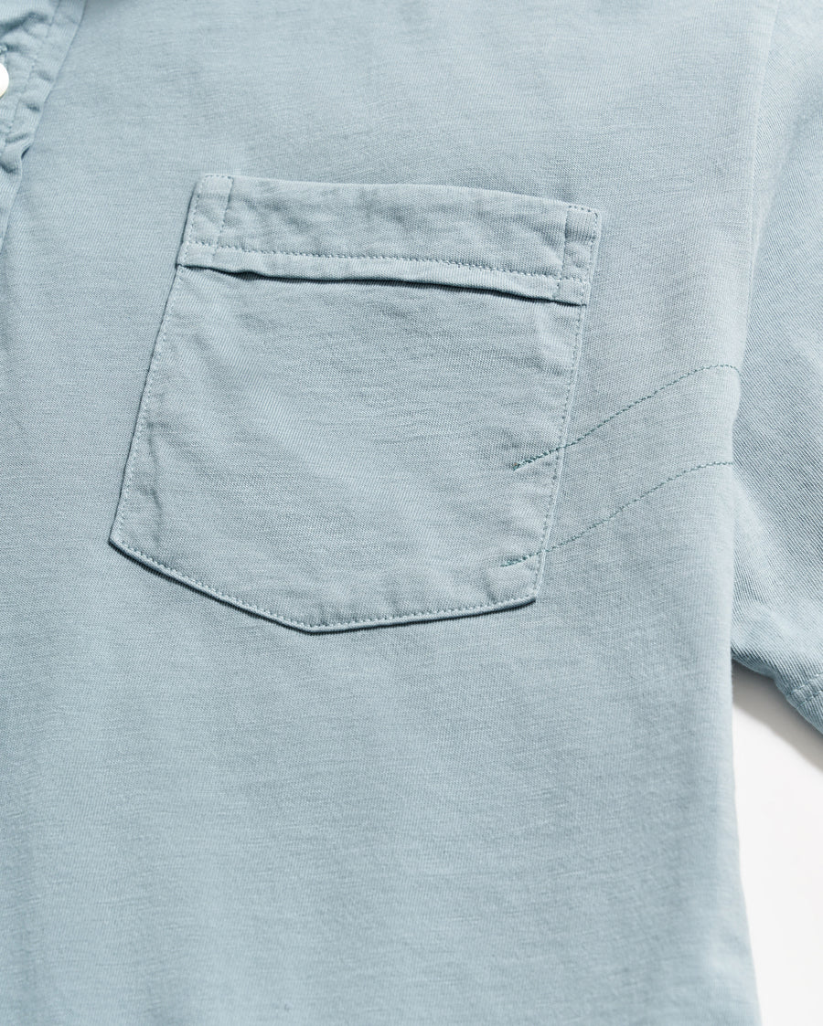 Pensacola Polo in Denim Blue