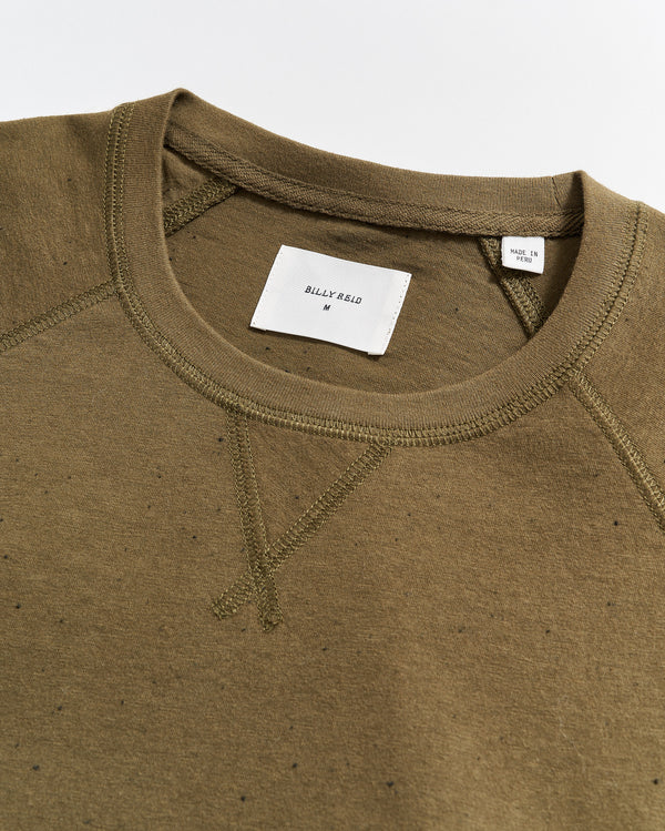 Donegal Crew Neck in Olive