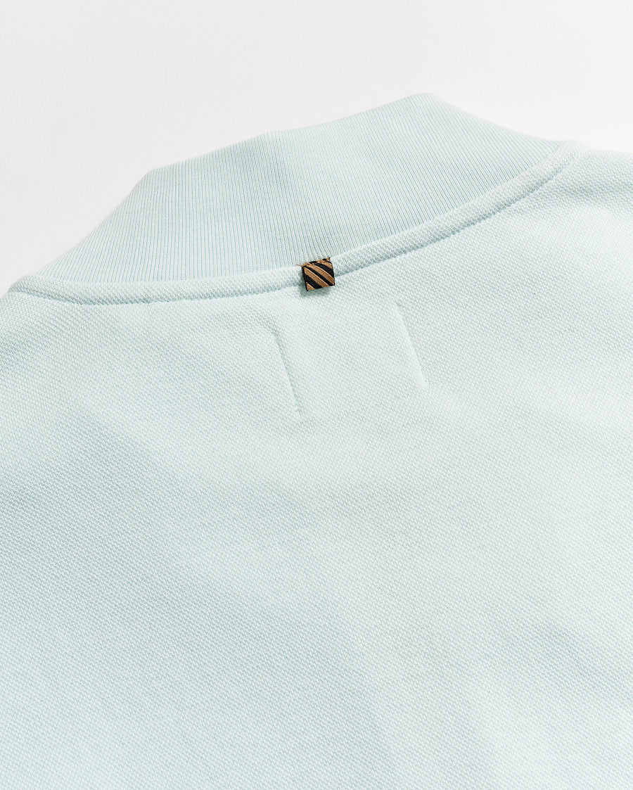 Pique Half Zip in Isle Blue