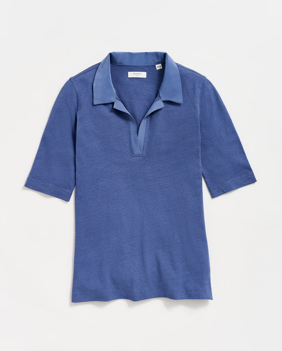 Polo knit in Coastal Blue