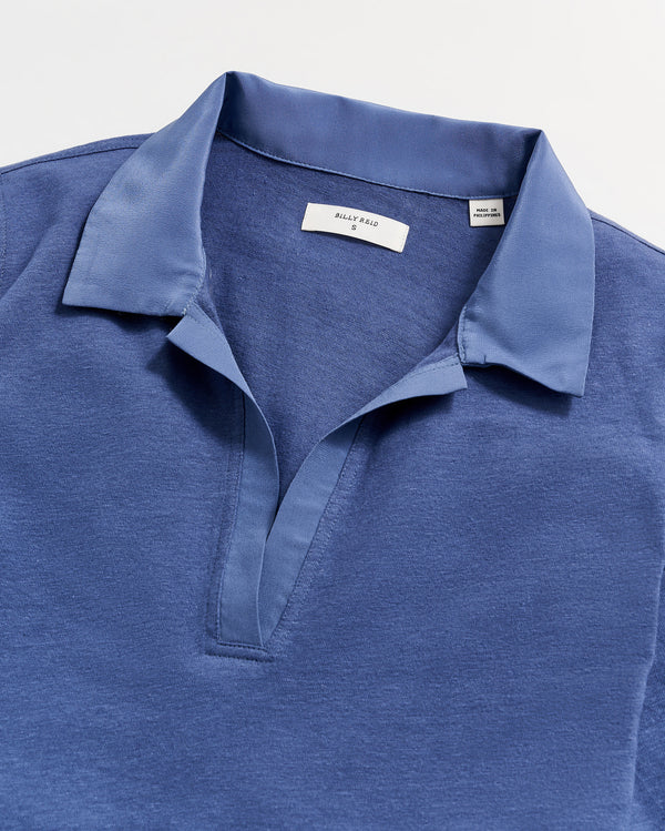 Polo knit in Coastal Blue