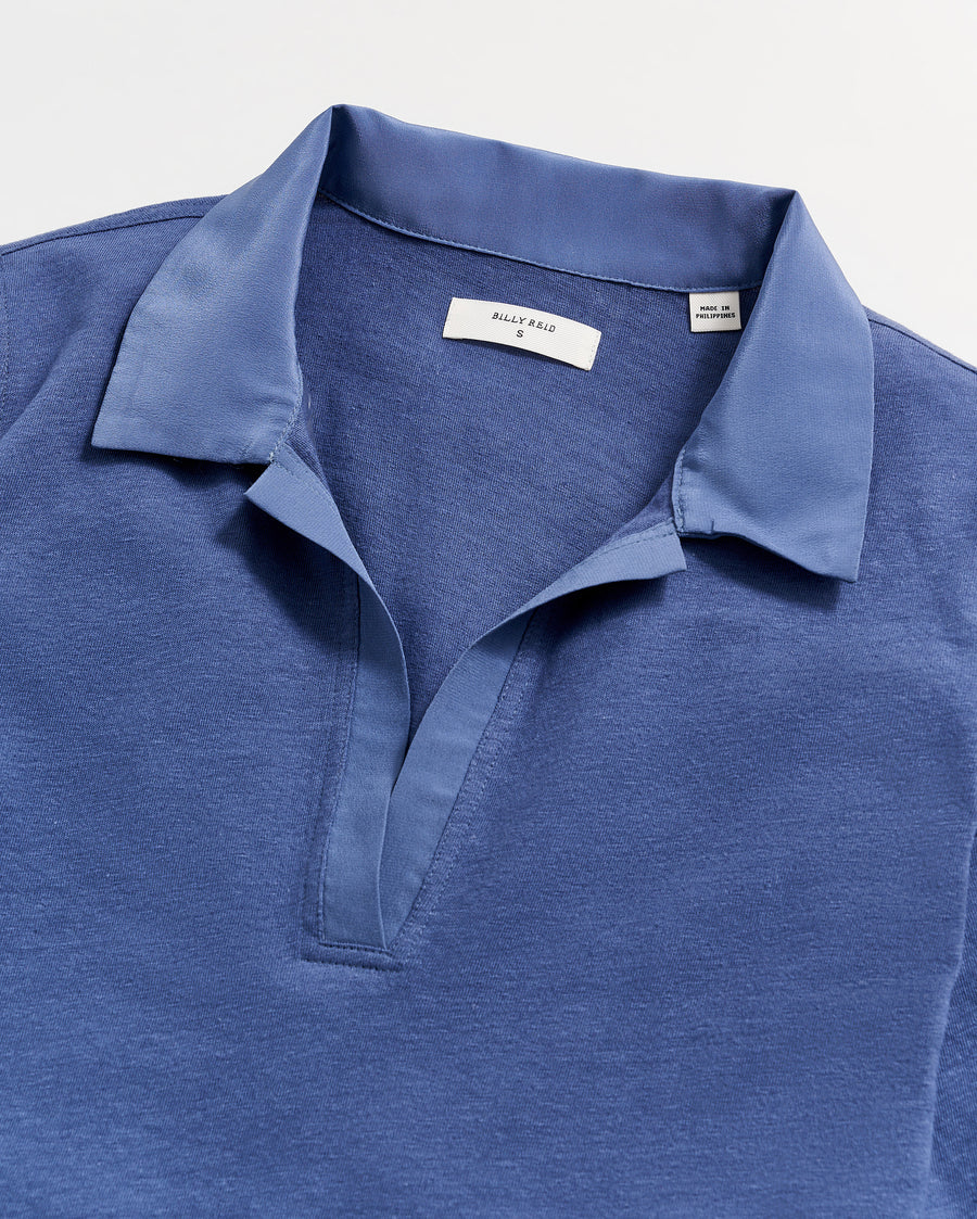 Polo knit in Coastal Blue