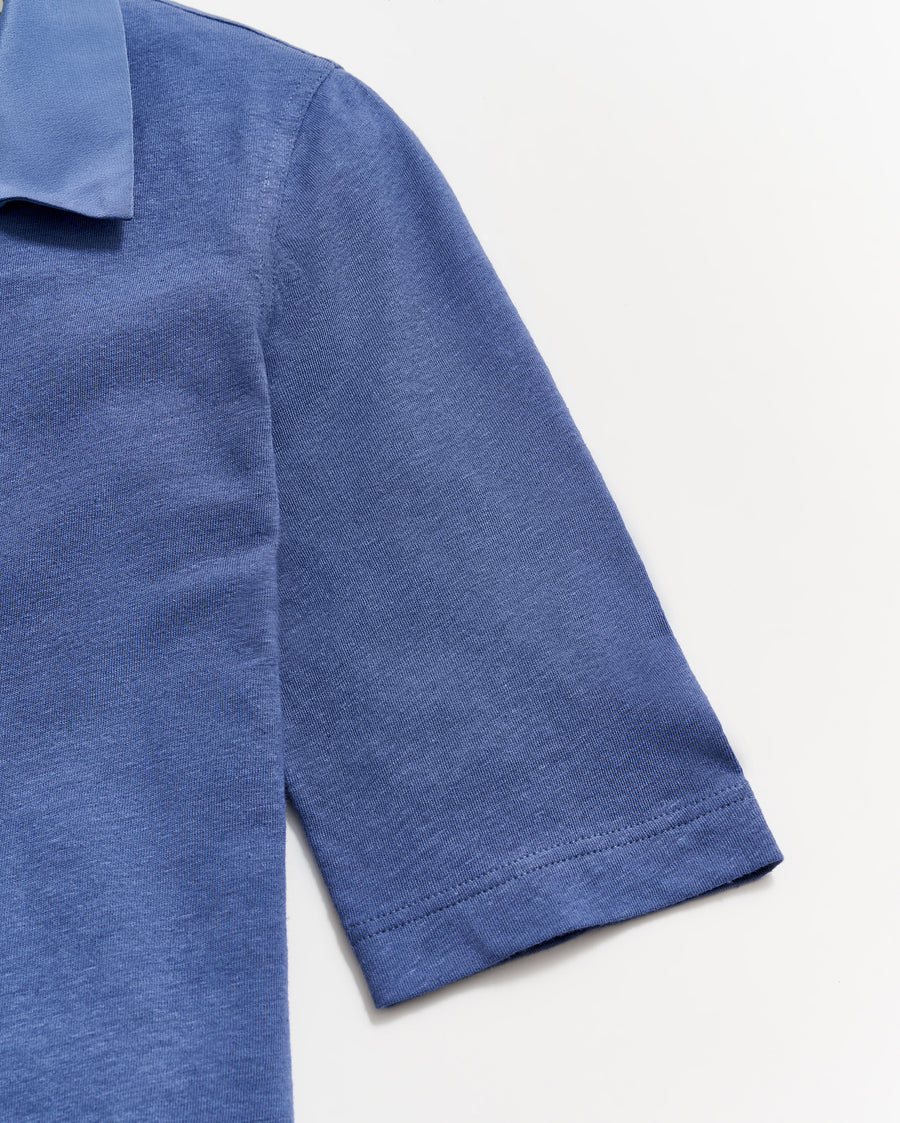 Polo knit in Coastal Blue
