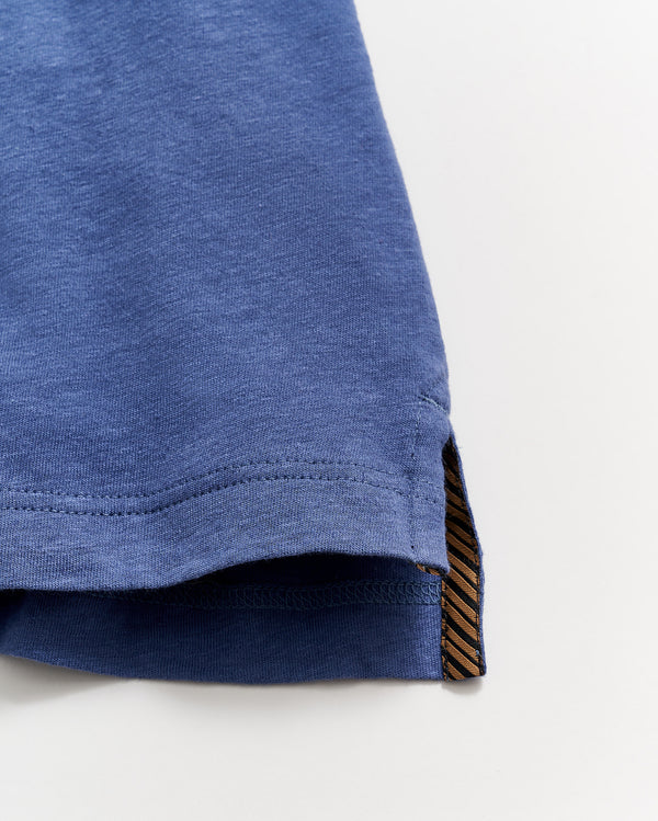 Polo knit in Coastal Blue