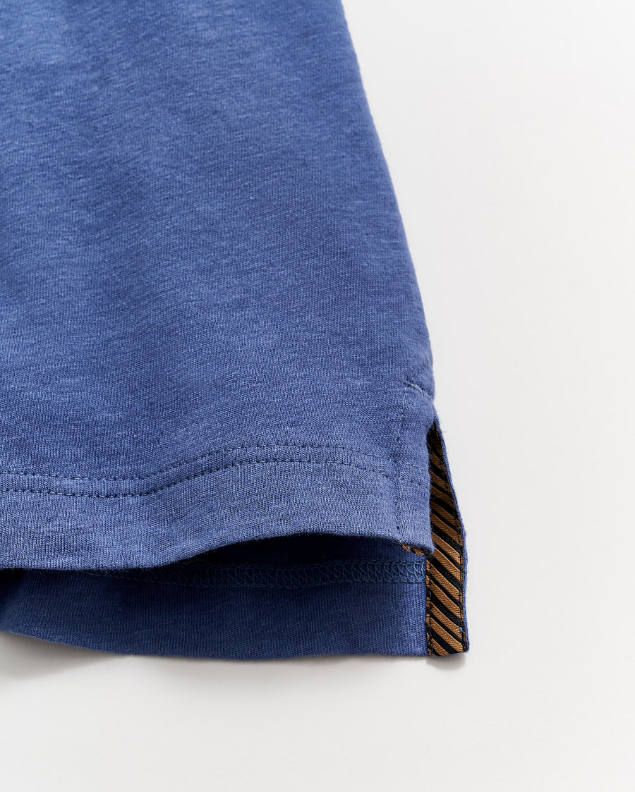 Polo knit in Coastal Blue