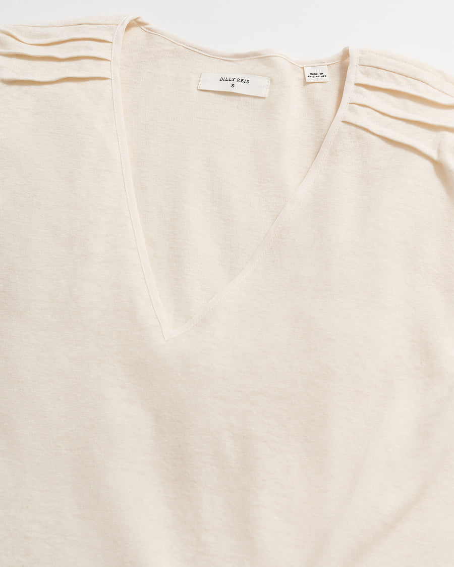 S/S PINTUCK KNIT TOP