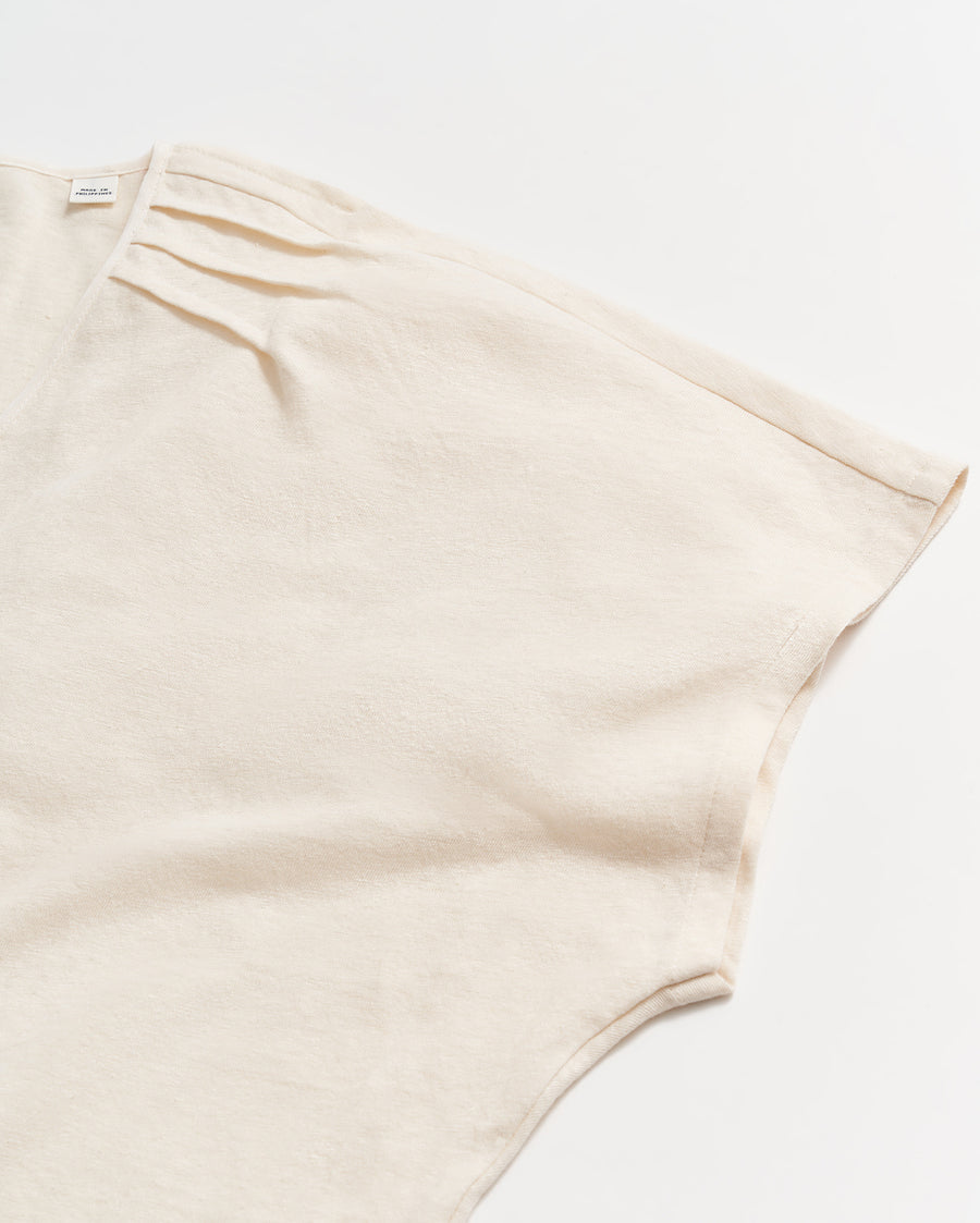 S/S PINTUCK KNIT TOP